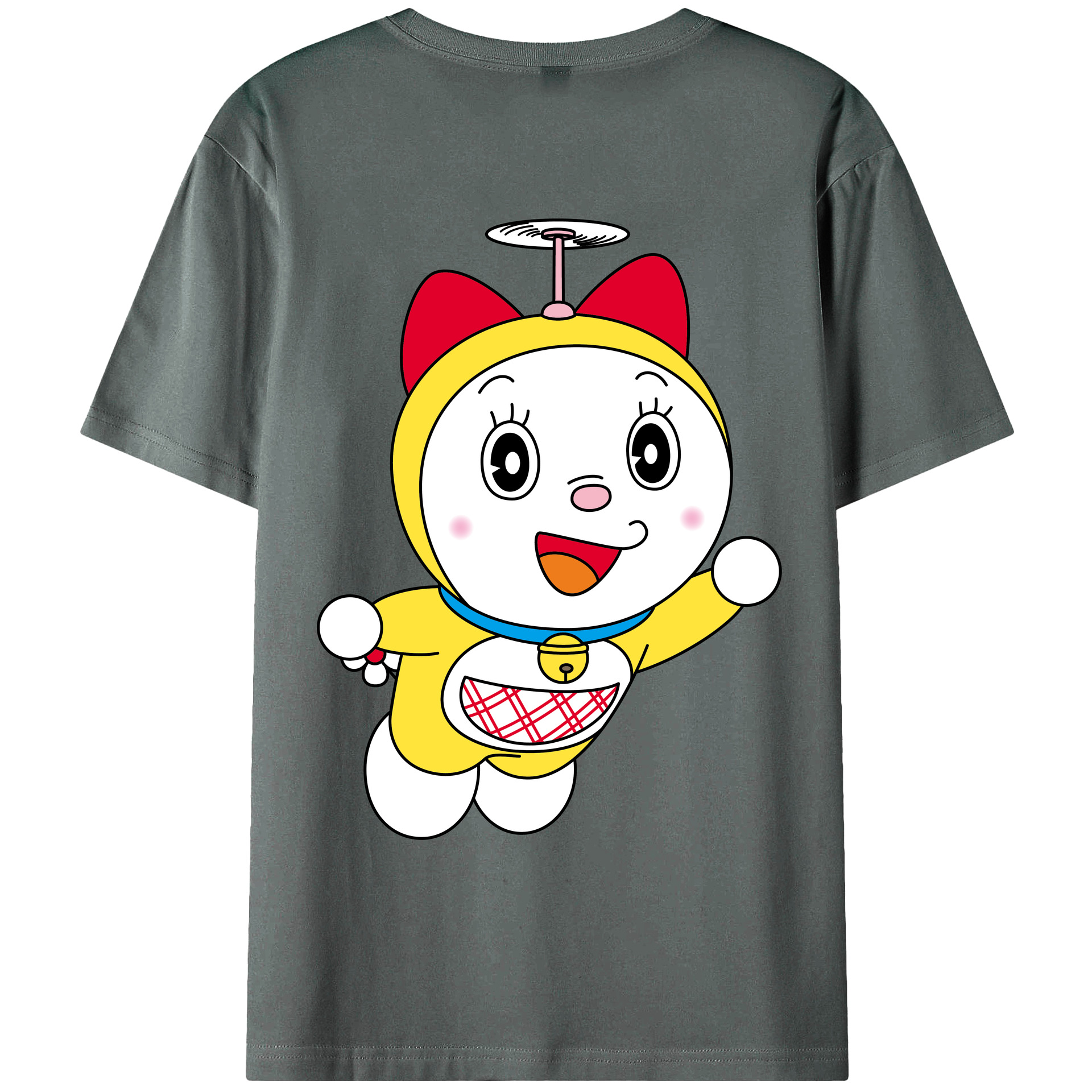 （画像用） ドラえもん ドラミ Doraemon Dorami 綿100％ メンズ半袖Tシャツ（バックプリント） 通気性